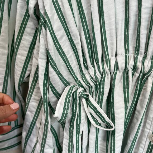 Universal Thread Green White Striped Cotton Midi Dress Size Large NWT - Picture 5 of 8